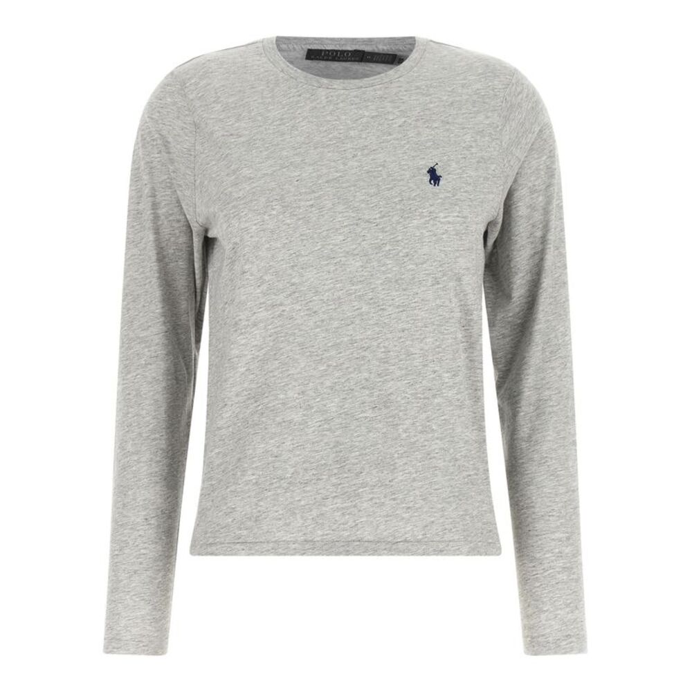 Polo Ralph Lauren Gray Cotton Long Sleeve Women's T-Shirt